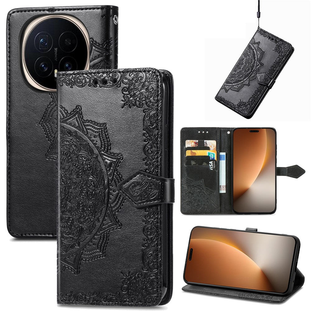 For Honor Magic8 Pro 5G Case Wallet Mandala Flower Leather Phone Cover Stand View