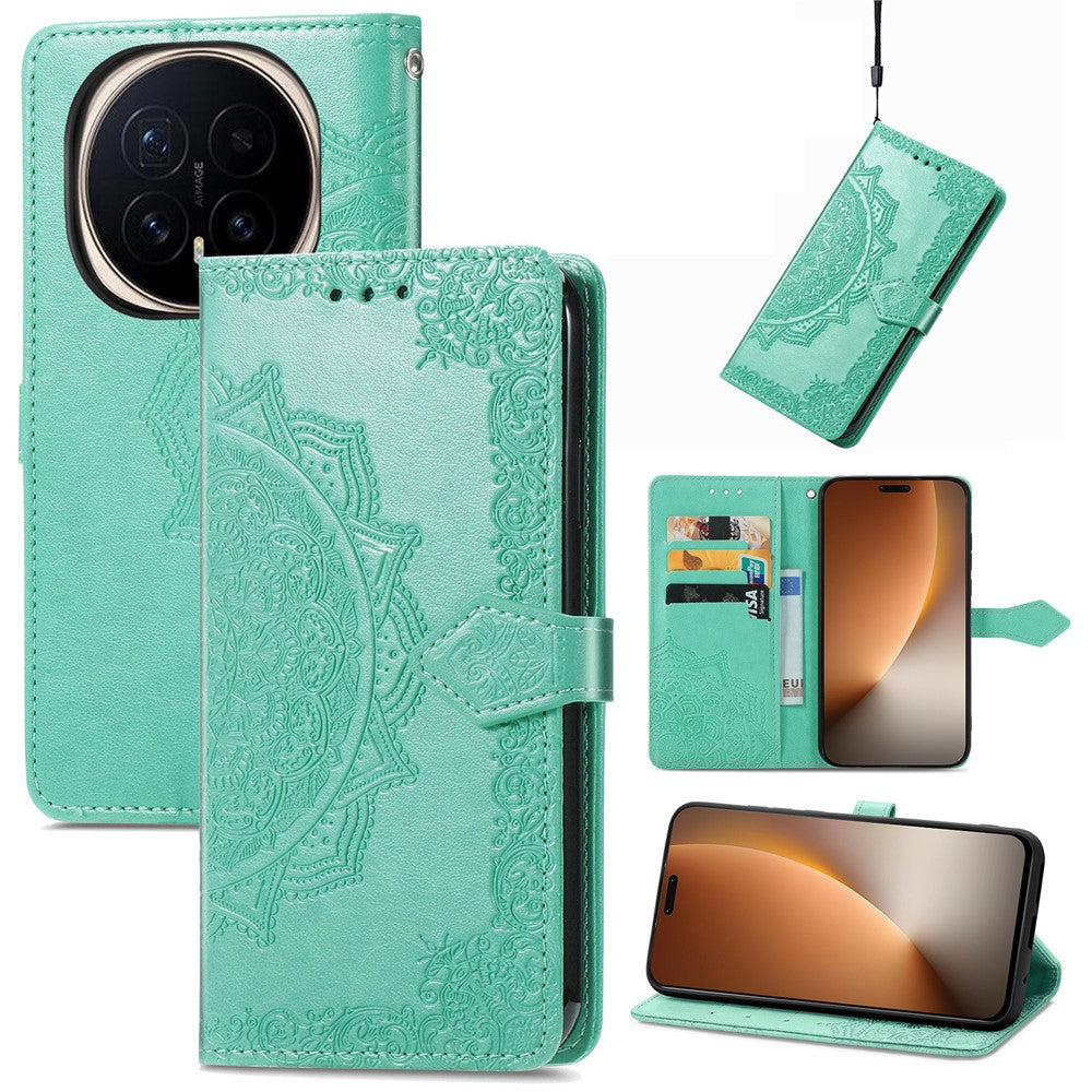 For Honor Magic8 Pro 5G Case Wallet Mandala Flower Leather Phone Cover Stand View