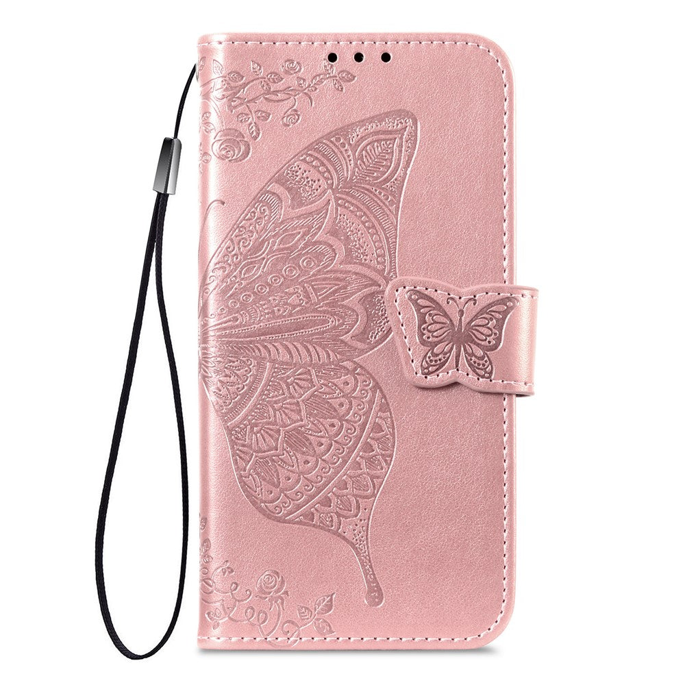 For Honor Magic8 Pro 5G Case with Strap Butterfly Pattern PU Leather Wallet Phone Cover