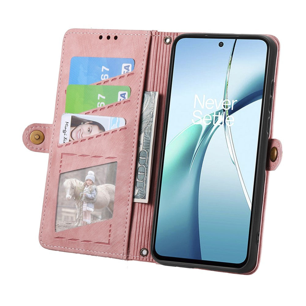 For  Honor Magic8 Pro 5G Case Zipper Wallet Geometry Lines Leather Phone Cover with Strap