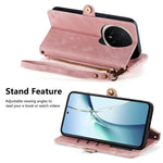 For  Honor Magic8 Pro 5G Case Zipper Wallet Geometry Lines Leather Phone Cover with Strap