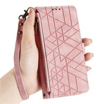 For  Honor Magic8 Pro 5G Case Zipper Wallet Geometry Lines Leather Phone Cover with Strap