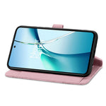 For Honor Magic8 Pro 5G Zipper Wallet Case with Strap Flower Imprint PU Leather Phone Cover
