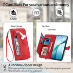 For Honor Magic8 Pro 5G Zipper Wallet Case with Strap Flower Imprint PU Leather Phone Cover