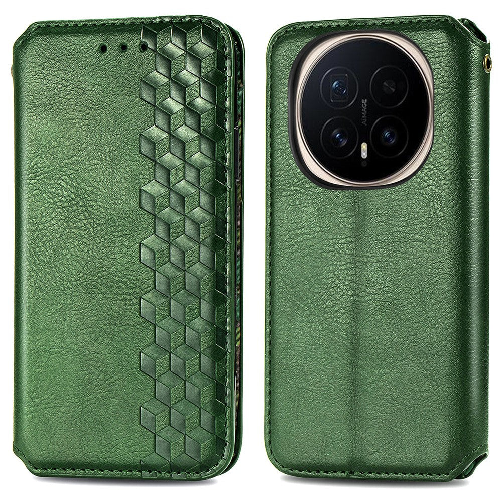 For Honor Magic8 Pro 5G Case Rhombus Imprint PU Leather Wallet Phone Cover