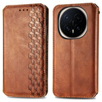 For Honor Magic8 Pro 5G Case Rhombus Imprint PU Leather Wallet Phone Cover