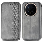 For Honor Magic8 Pro 5G Case Rhombus Imprint PU Leather Wallet Phone Cover