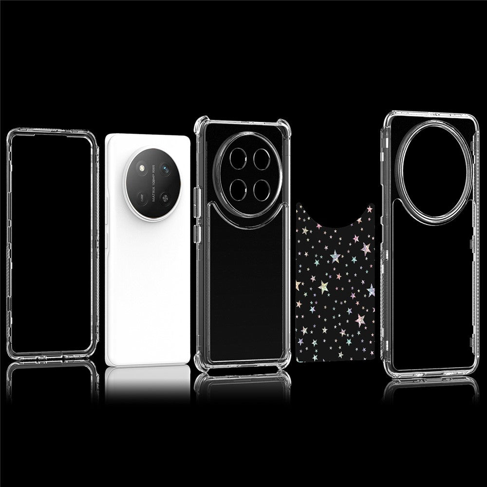 Clear Phone Case for Honor X9c 5G / Magic7 Lite 5G / X60 Pro 5G Precise Cutouts Acrylic TPU Cover with Laser-printed Film