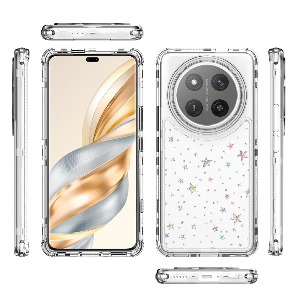 Clear Phone Case for Honor X9c 5G / Magic7 Lite 5G / X60 Pro 5G Precise Cutouts Acrylic TPU Cover with Laser-printed Film