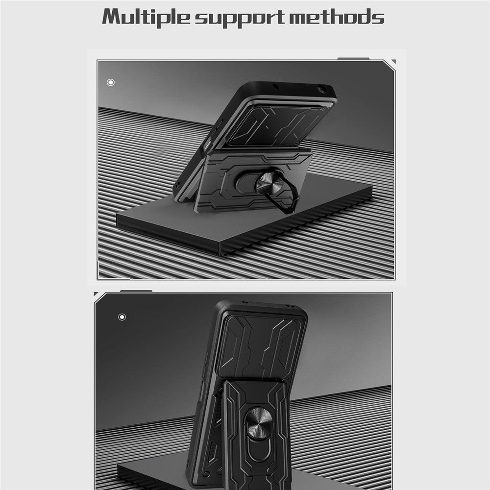 Telefoncover til Honor 400 Smart 5G / X7d 5G / X7d 4G PC + TPU Kickstand Bagcover med Kameraskydelåg