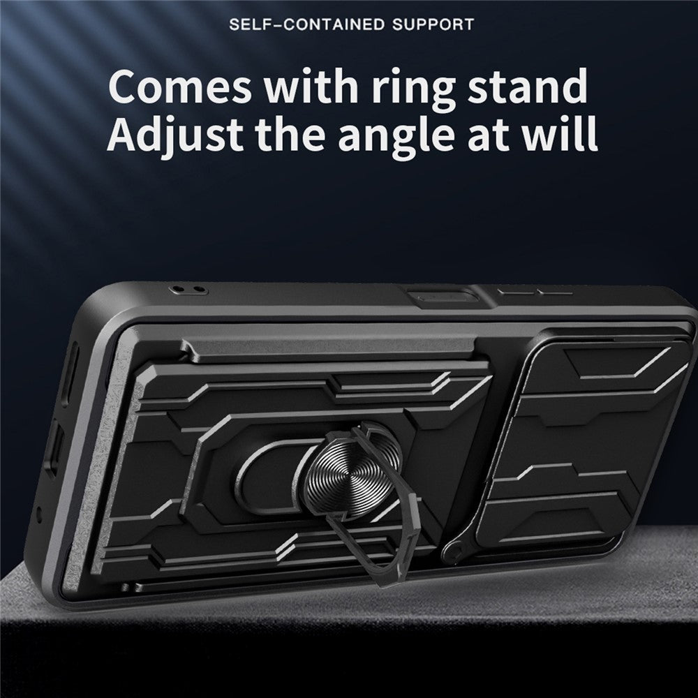 Telefoncover til Honor 400 Smart 5G / X7d 5G / X7d 4G PC + TPU Kickstand Bagcover med Kameraskydelåg