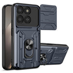 Phone Case For Honor 400 Smart 5G  /  X7d 5G  /  X7d 4G PC + TPU Kickstand Back Cover with Camera Slider