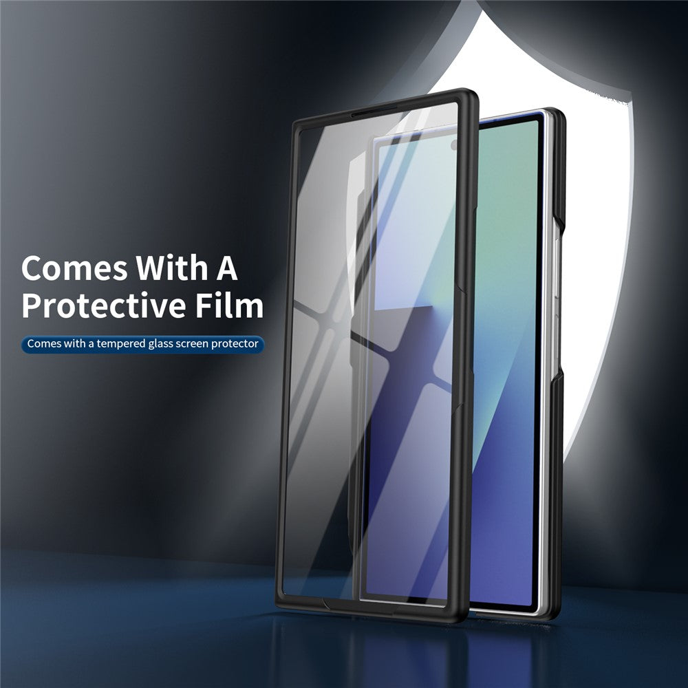 Samsung Galaxy Z Fold3 5G Roterande stativ PC-mobilskal med härdat glasfilm/penna