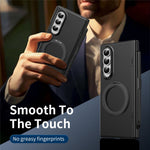 Samsung Galaxy Z Fold3 5G Roterande stativ PC-mobilskal med härdat glasfilm/penna