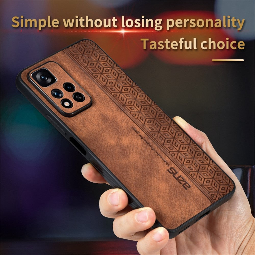 AZNS För Xiaomi Redmi Note 11 Pro+ 5G / Redmi Note 11 Pro 5G (MediaTek) Tryckt Mönster PU-läderbelagt TPU Stoppsäkert mobilskal