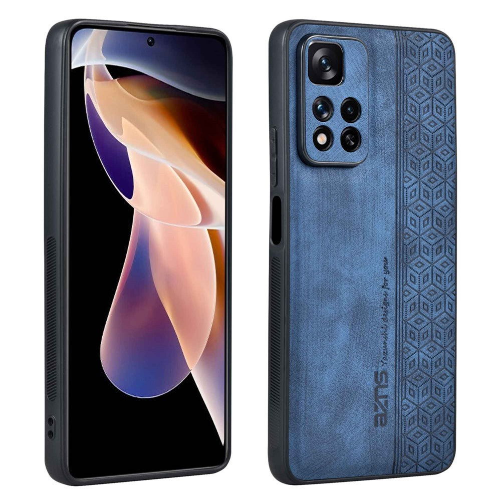 AZNS För Xiaomi Redmi Note 11 Pro+ 5G / Redmi Note 11 Pro 5G (MediaTek) Tryckt Mönster PU-läderbelagt TPU Stoppsäkert mobilskal
