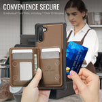 JEEHOOD Til Samsung Galaxy Note 10 4G Cover J12 Magnetisk Aftagelig Lynlås Pung Kickstand Læder Bagcover Magnetisk Cover