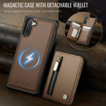 JEEHOOD Til Samsung Galaxy Note 10 4G Cover J12 Magnetisk Aftagelig Lynlås Pung Kickstand Læder Bagcover Magnetisk Cover