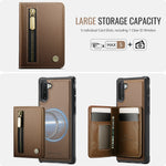 JEEHOOD Til Samsung Galaxy Note 10 4G Cover J12 Magnetisk Aftagelig Lynlås Pung Kickstand Læder Bagcover Magnetisk Cover