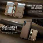 JEEHOOD Til Samsung Galaxy Note 10 4G Cover J12 Magnetisk Aftagelig Lynlås Pung Kickstand Læder Bagcover Magnetisk Cover