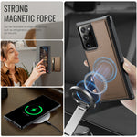 JEEHOOD For Samsung Galaxy Note20 Ultra Case  J12 Magnetic Detachable Zipper Wallet Kickstand Leather Back Cover Magnetic Case