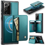 JEEHOOD For Samsung Galaxy Note20 Ultra Case  J12 Magnetic Detachable Zipper Wallet Kickstand Leather Back Cover Magnetic Case
