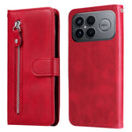 Xiaomi Redmi K90 Pro Max 5G / Poco F8 Ultra-etui i PU-læder med lynlås, tegnebogsetui med stativ