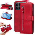 Xiaomi Redmi K90 Pro Max 5G / Poco F8 Ultra-etui i PU-læder med lynlås, tegnebogsetui med stativ