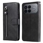Xiaomi Redmi K90 Pro Max 5G / Poco F8 Ultra-etui i PU-læder med lynlås, tegnebogsetui med stativ