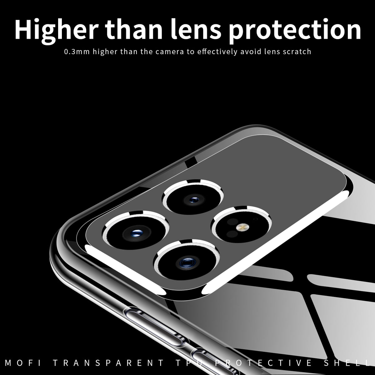 MOFI For Xiaomi Poco F8 Pro 5G / Redmi K90 5G Clear Phone Case  Ultra-Thin TPU Phone Back Cover