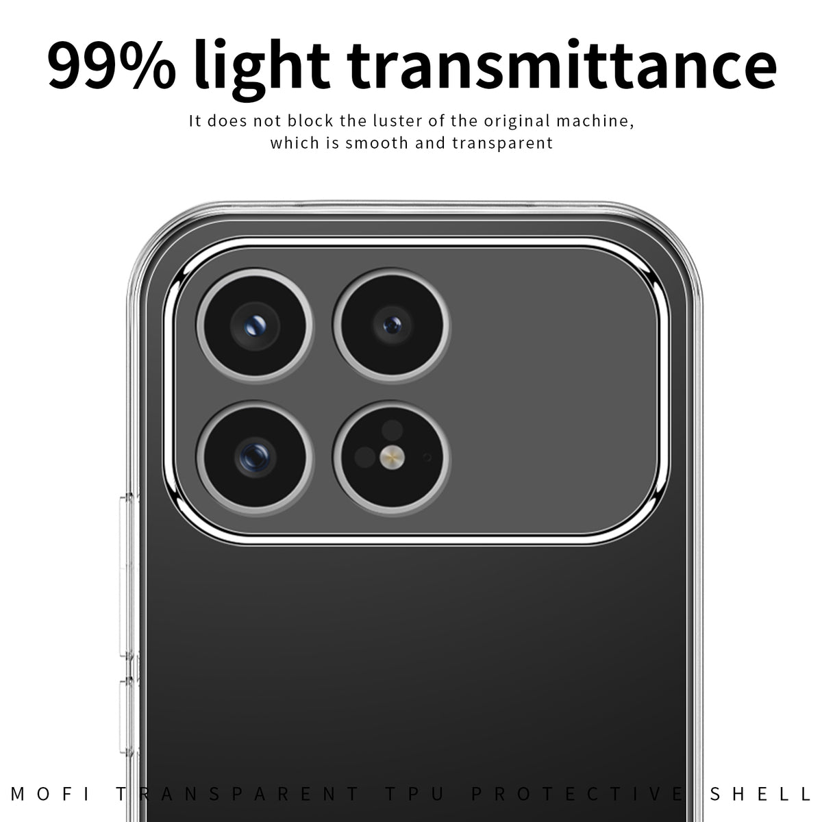 MOFI For Xiaomi Poco F8 Pro 5G / Redmi K90 5G Clear Phone Case  Ultra-Thin TPU Phone Back Cover