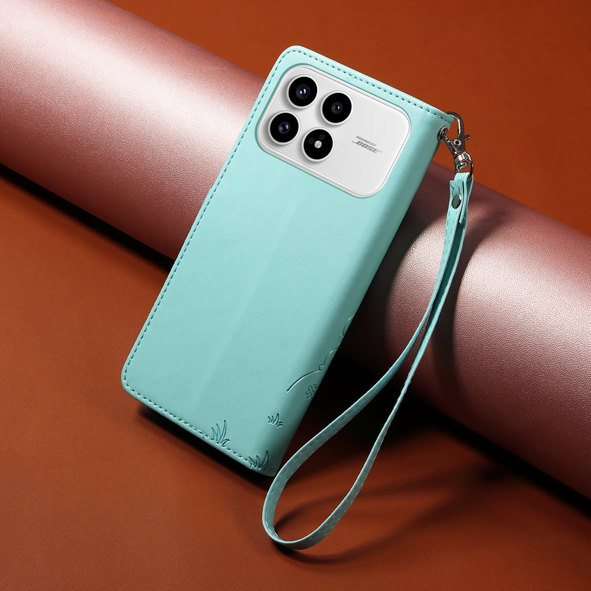 For Xiaomi Redmi K90 5G / Poco F8 Pro 5G Case RFID Blocking Imprinted Dog Pattern PU Leather Phone Cover with Wrist Strap