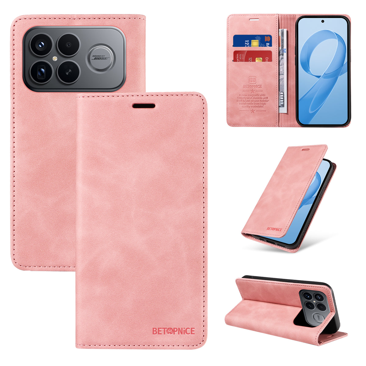 BETOPNICE For Xiaomi Redmi K90 Pro Max 5G / Poco F8 Ultra Case  Magnetic Closure RFID Blocking Wallet Stand Leather Phone Cover