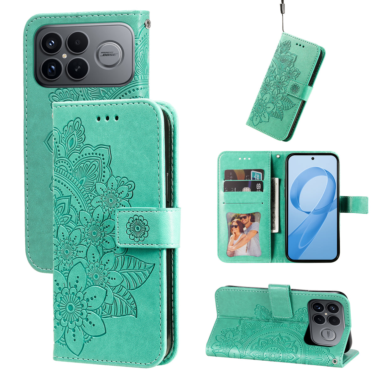For Xiaomi Redmi K90 Pro Max 5G / Poco F8 Ultra Case Floral Pattern PU Leather Wallet Stand Phone Cover
