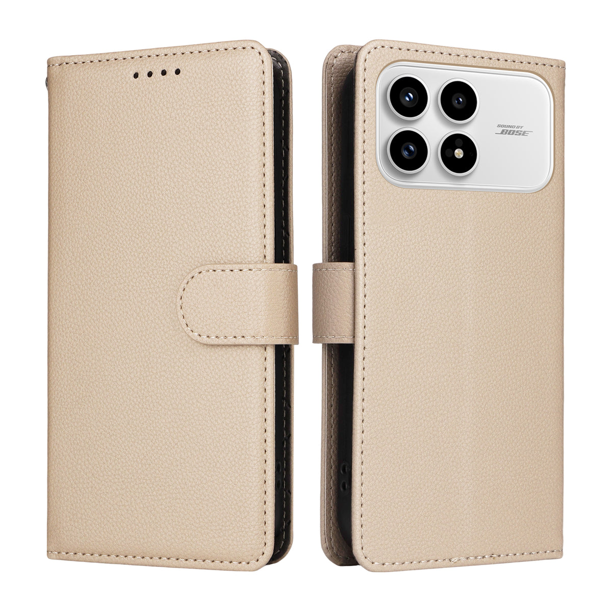 For Xiaomi Redmi K90 5G / Poco F8 Pro 5G Case RFID Blocking 3 Card Slots PU Leather Phone Cover with Wrist Strap