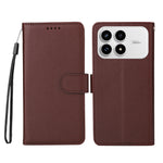For Xiaomi Redmi K90 5G / Poco F8 Pro 5G Case RFID Blocking 3 Card Slots PU Leather Phone Cover with Wrist Strap