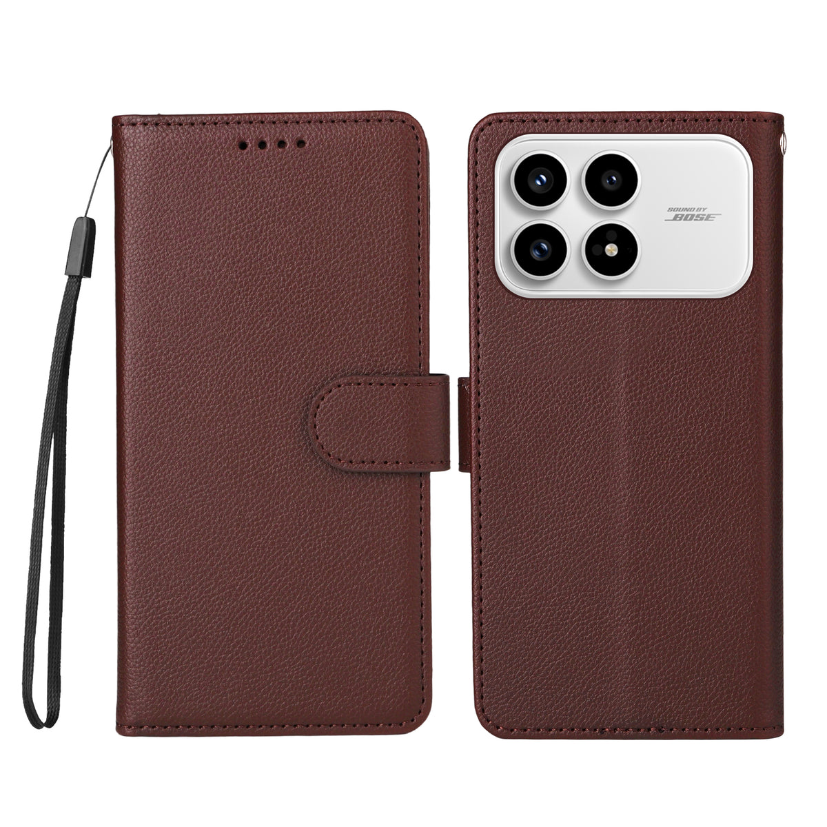 For Xiaomi Redmi K90 5G / Poco F8 Pro 5G Case RFID Blocking 3 Card Slots PU Leather Phone Cover with Wrist Strap