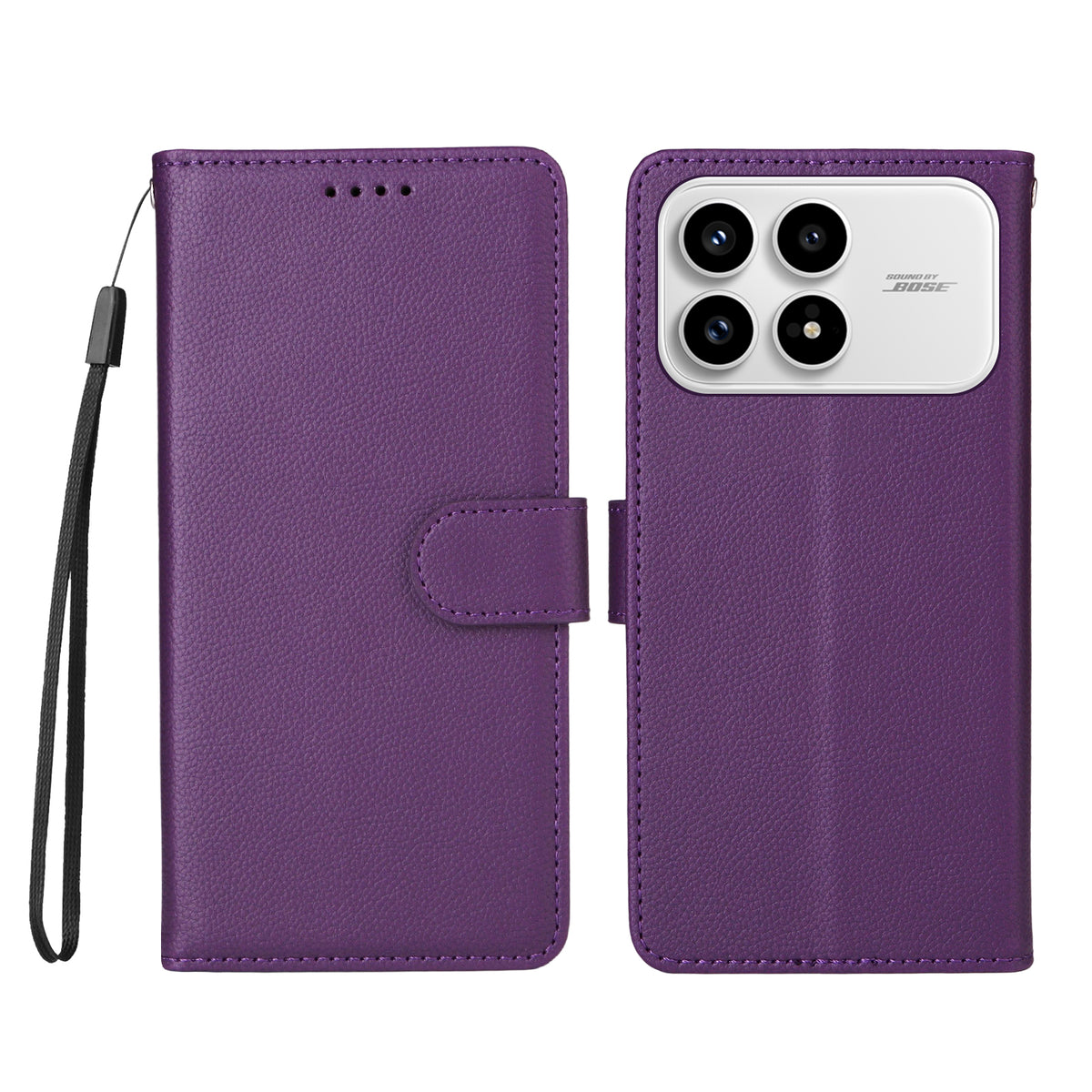 For Xiaomi Redmi K90 5G / Poco F8 Pro 5G Case RFID Blocking 3 Card Slots PU Leather Phone Cover with Wrist Strap