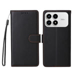 For Xiaomi Redmi K90 5G / Poco F8 Pro 5G Case RFID Blocking 3 Card Slots PU Leather Phone Cover with Wrist Strap