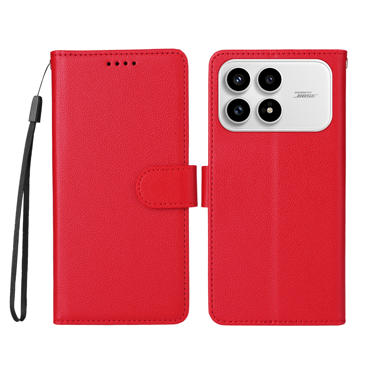 For Xiaomi Redmi K90 5G / Poco F8 Pro 5G Case RFID Blocking 3 Card Slots PU Leather Phone Cover with Wrist Strap