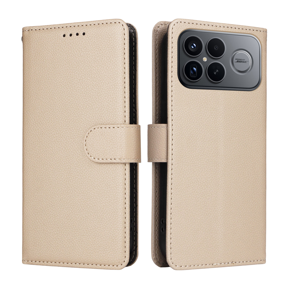 For Xiaomi Redmi K90 Pro Max 5G / Poco F8 Ultra Case RFID Blocking 3 Card Slots PU Leather Phone Cover with Wrist Strap