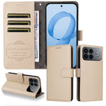 For Xiaomi Redmi K90 Pro Max 5G / Poco F8 Ultra Case RFID Blocking 3 Card Slots PU Leather Phone Cover with Wrist Strap