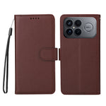 For Xiaomi Redmi K90 Pro Max 5G / Poco F8 Ultra Case RFID Blocking 3 Card Slots PU Leather Phone Cover with Wrist Strap