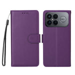 For Xiaomi Redmi K90 Pro Max 5G / Poco F8 Ultra Case RFID Blocking 3 Card Slots PU Leather Phone Cover with Wrist Strap