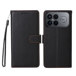 For Xiaomi Redmi K90 Pro Max 5G / Poco F8 Ultra Case RFID Blocking 3 Card Slots PU Leather Phone Cover with Wrist Strap