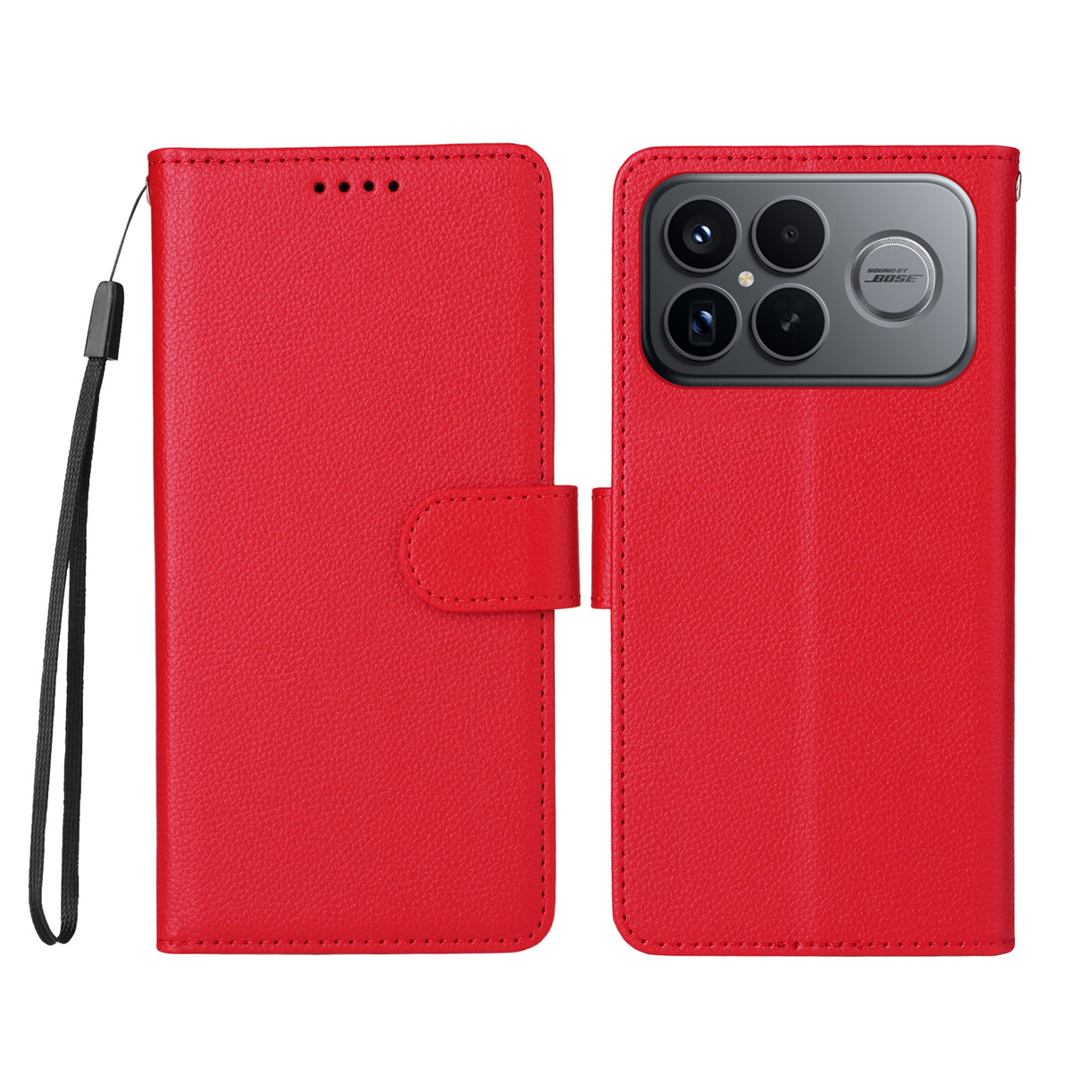 For Xiaomi Redmi K90 Pro Max 5G / Poco F8 Ultra Case RFID Blocking 3 Card Slots PU Leather Phone Cover with Wrist Strap