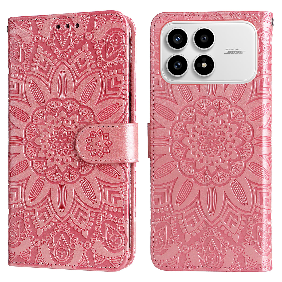 For Xiaomi Redmi K90 5G / Poco F8 Pro 5G Case Sunflower Imprint Leather Wallet Phone Cover