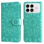 For Xiaomi Redmi K90 5G / Poco F8 Pro 5G Case Sunflower Imprint Leather Wallet Phone Cover