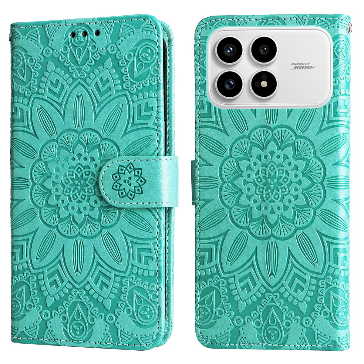 For Xiaomi Redmi K90 5G / Poco F8 Pro 5G Case Sunflower Imprint Leather Wallet Phone Cover