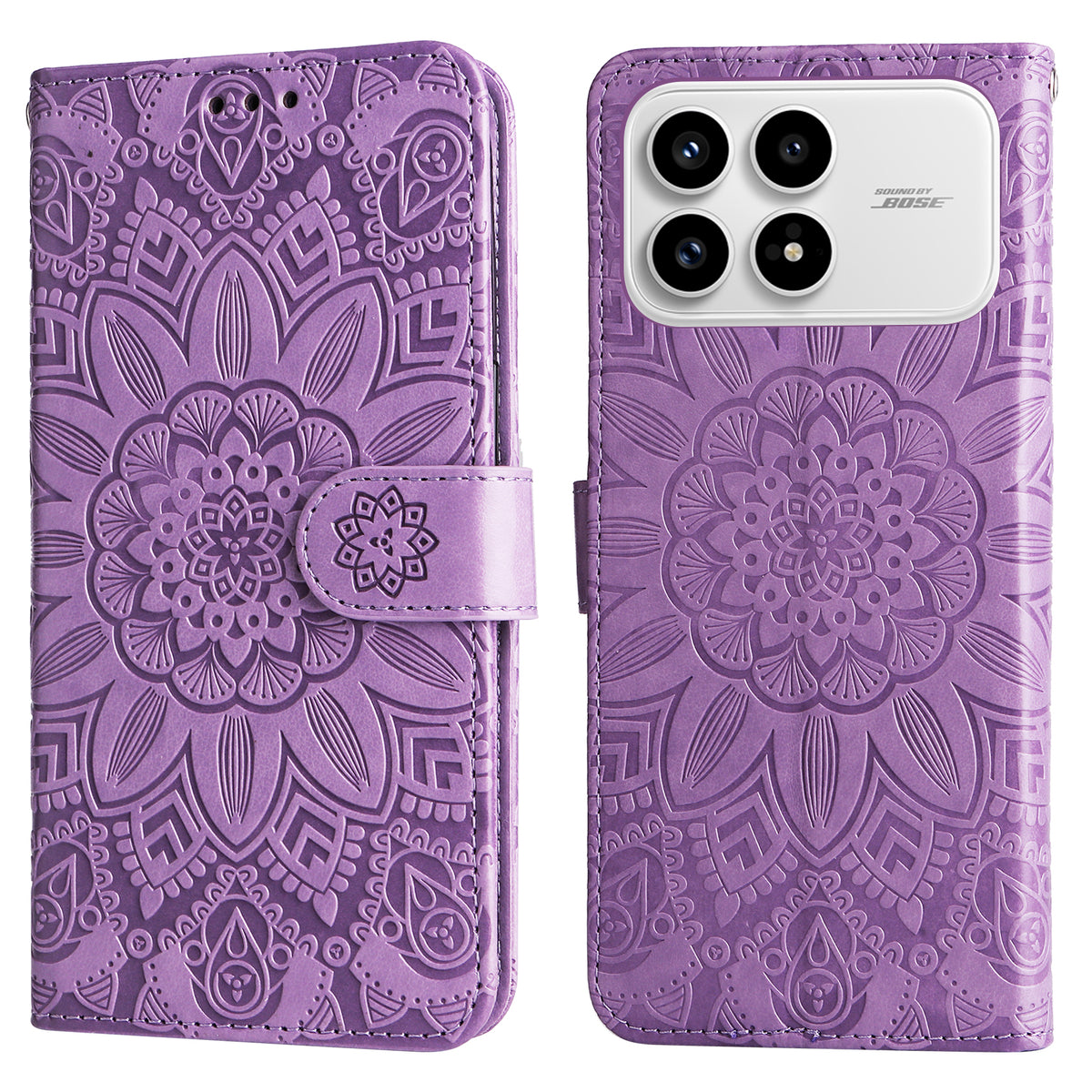 For Xiaomi Redmi K90 5G / Poco F8 Pro 5G Case Sunflower Imprint Leather Wallet Phone Cover